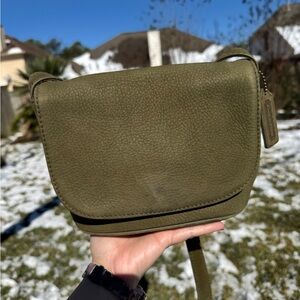 Vintage Coach Small Flap Bag Nubuc